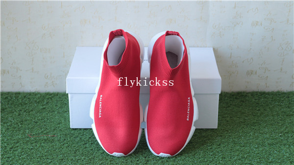 Balenciaga Speed Trainer Sock Race Runners Red